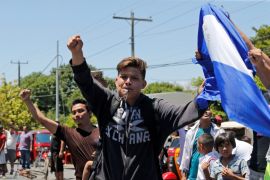 People cheers protesters, who were arrested for participating in protests against Nicaraguan president Daniel Ortega''s government, after being released from La Modelo Prison in Managua