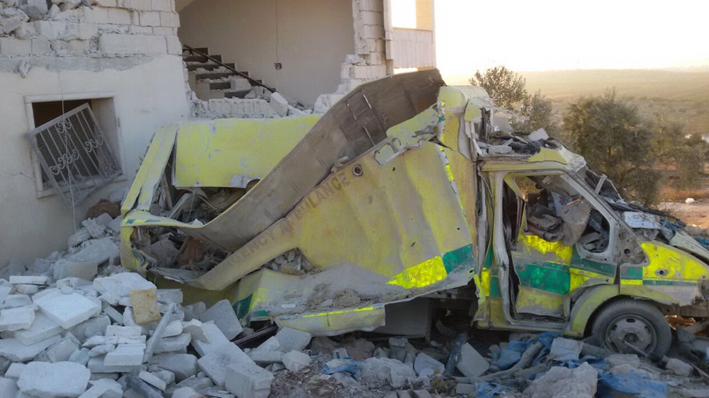 File photo Idlib medical facility air strike