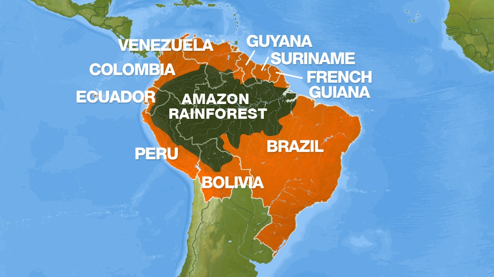 The Amazon Rainforest - Map
