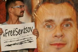 Oleg Sentsov protest - reuters