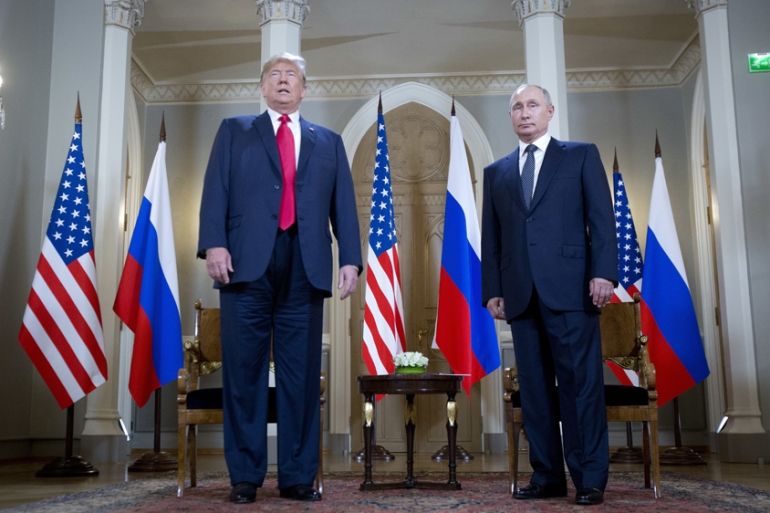 US Donald Trump and Putin