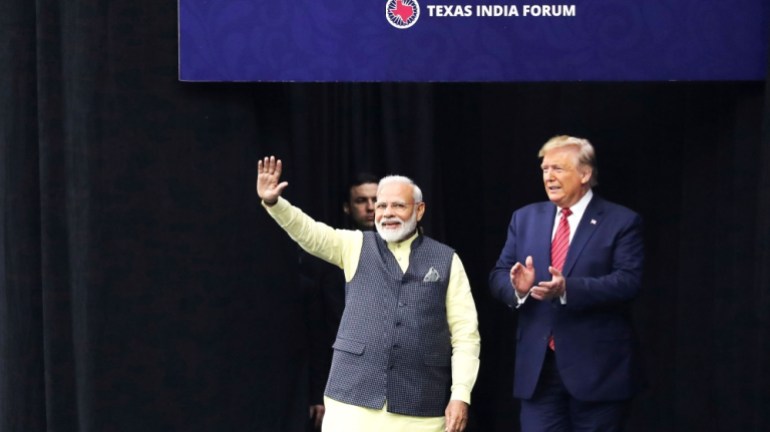 U.S. President Donald Trump and India''s Prime Minister Narendra Modi participate in the "Howdy Modi" event in Houston, Texas, U.S., September 22, 2019. REUTERS/Jonathan Ernst