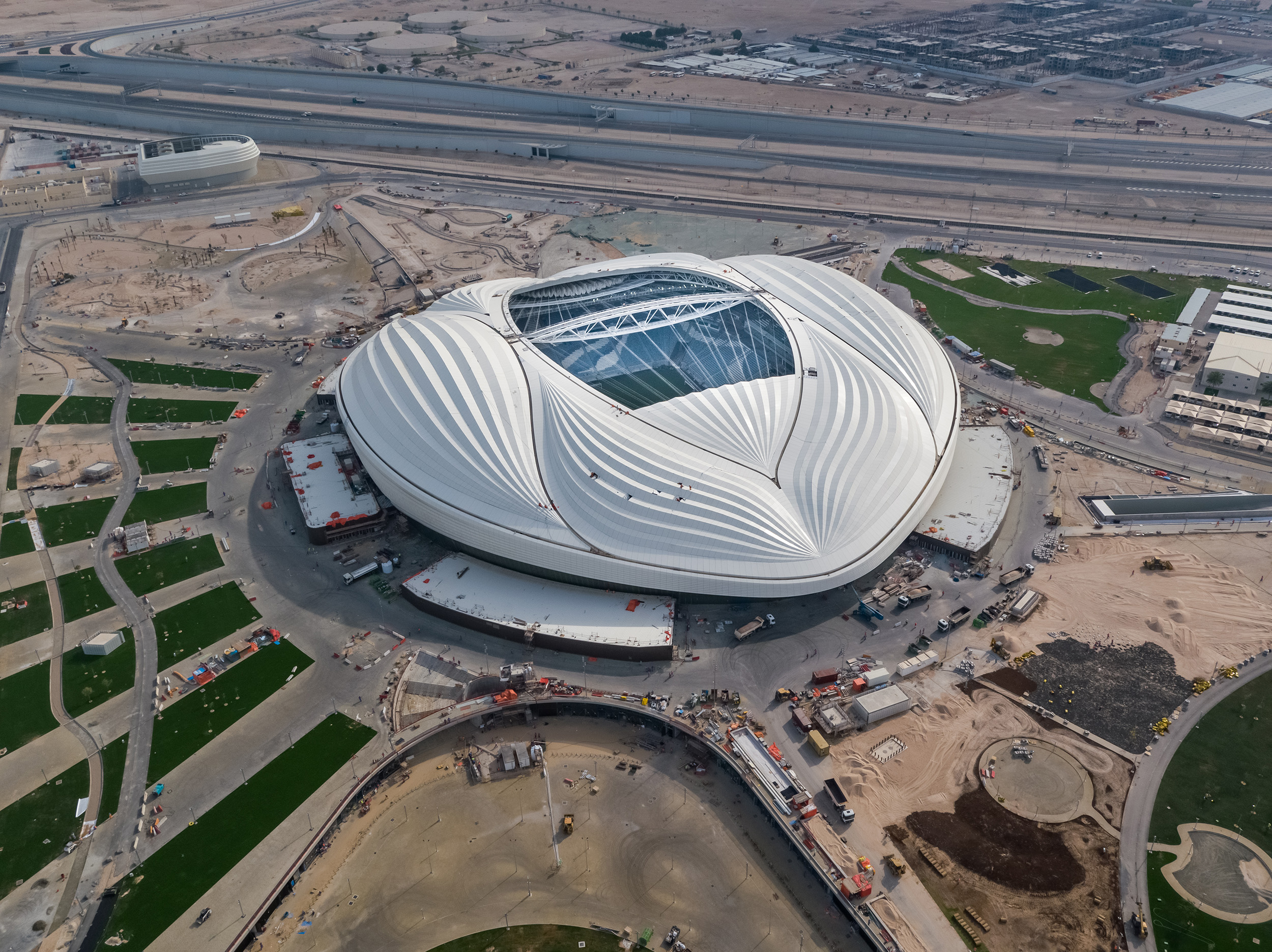 A view of the Al Wakrah stadium from outside [Supreme Committee for Delivery & Legacy]