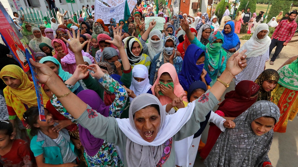 Kashmir protest Srinagar