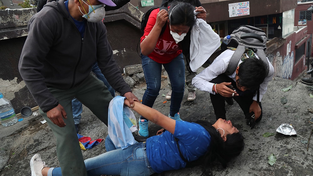 Ecuador protests - women 