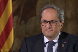 Catalan Leader Quim Torra talks to al jazeera