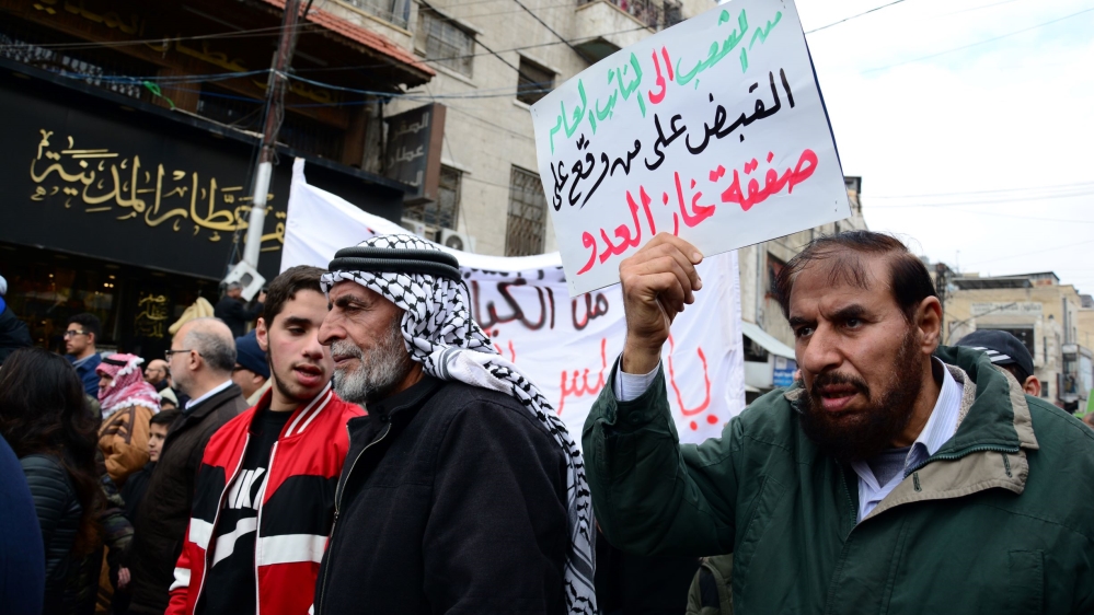 Protesters in Amman