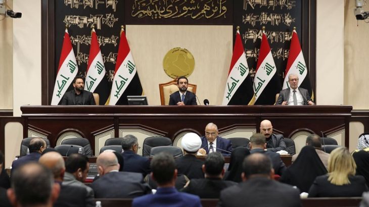 Members of the Iraqi parliament are seen at the parliament in Baghdad, Iraq January 5, 2020. Iraqi parliament media office/Handout via REUTERS ATTENTION EDITORS - THIS PICTURE WAS PROVIDED BY A THIRD