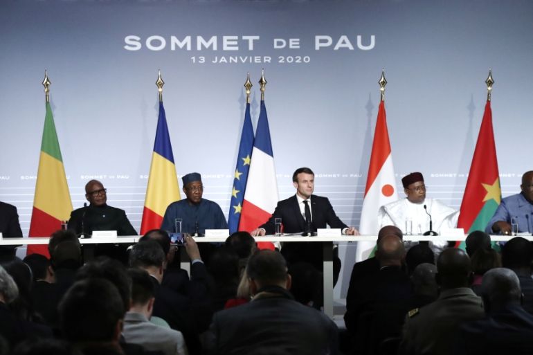 France''s President Emmanuel Macron delivers a news conference as part of the G5 summit in Pau