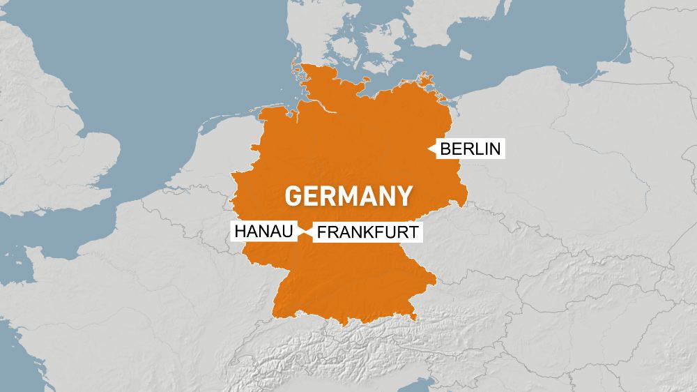 Germany map Hanau Berlin Frankfurt