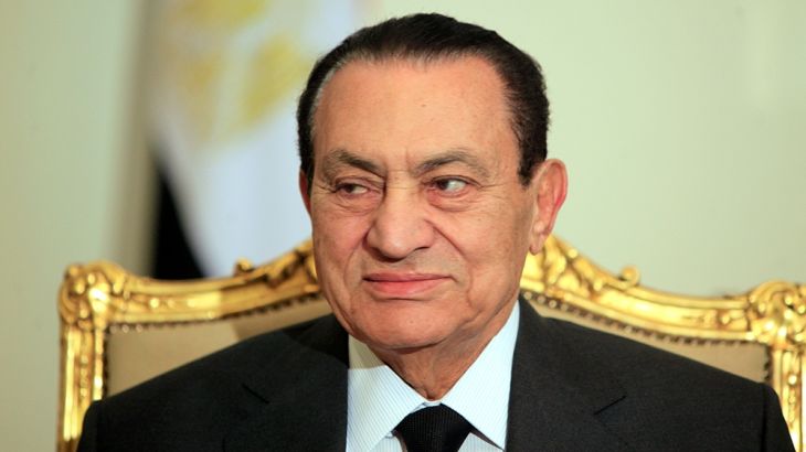 Egyptian President Hosni Mubarak looks on during his meeting with Emirates foreign minister, not pictured, at the Presidential palace in Cairo, Egypt, Tuesday, Feb. 8, 2011. The meeting is the first s