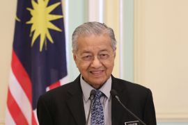 Malaysia''s Prime Minister Mahathir Mohamad speaks during a joint news conference with Pakistan''s Prime Minister Imran Khan (not pictured) in Putrajaya