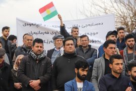 Iraqi Kurds hold a rally to protest corruption and scarcity of services, in Freedom square in the northern city of Sulaimaniyah