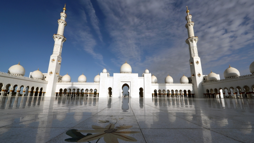View shows Sheikh Zayed Grand Mosque before a visit by Pope Francis in Abu Dhabi