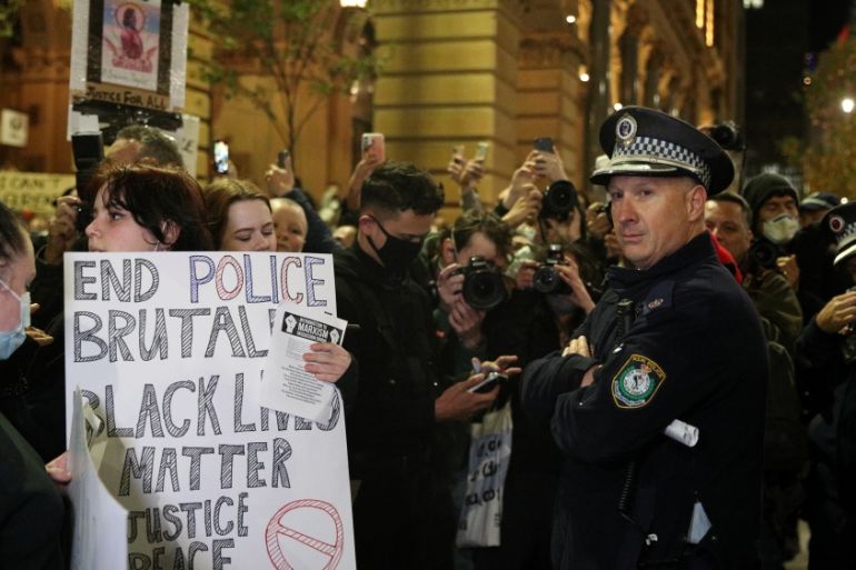 Protests against the death in Minneapolis police custody of George Floyd, in Sydney