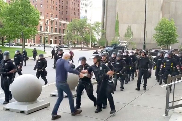 Buffalo New York Police protester