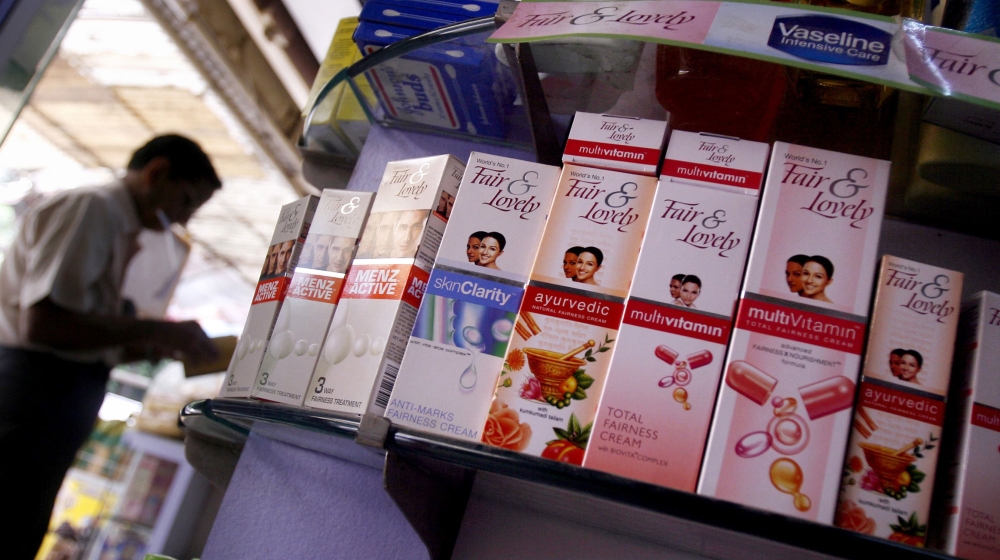 Fair & Lovely, a skin-lightening cream made by Hindustan Unilever Ltd., sits for sale on a store shelf in Mumbai, India, on Wednesday, Oct. 3, 2007. Unilever, the owner of more than 400 food brands fr