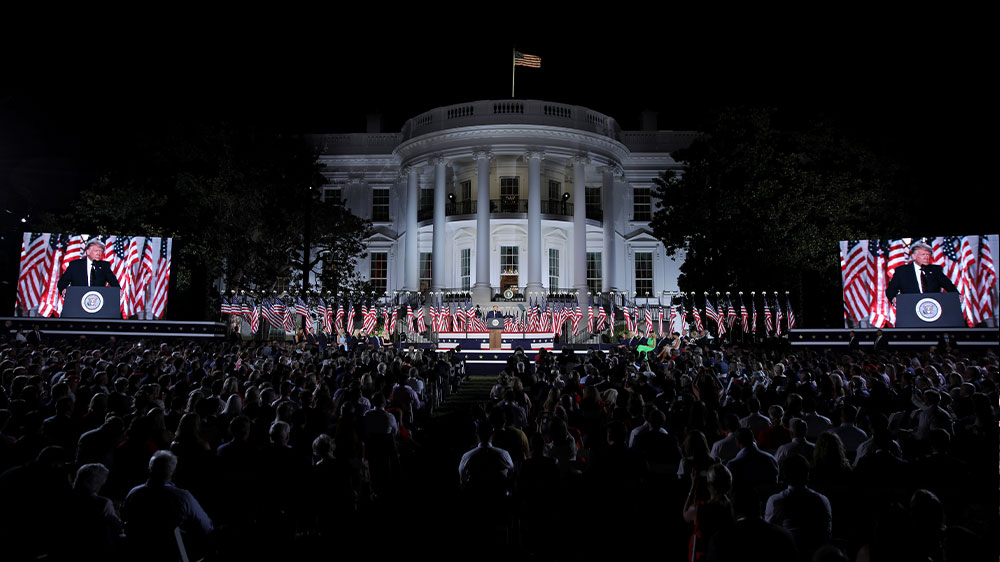 Trump White House backdrop RNC speech