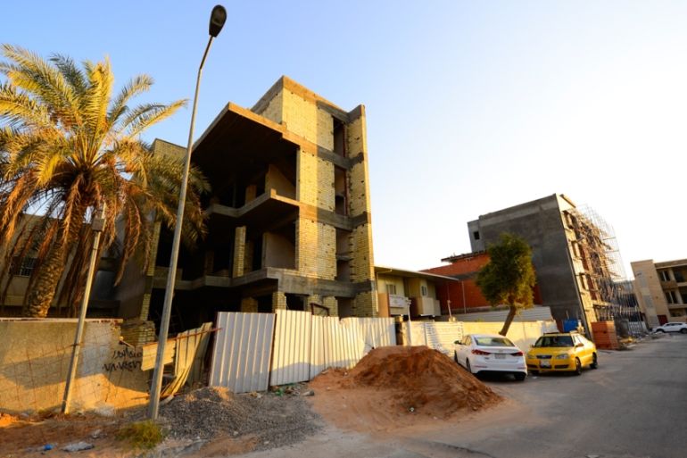 Apartment blocks are popping up across Harthiya, despite regulations that only allow single family dwellings. The addition of new buildings has increased population density and erased part of Baghdad’