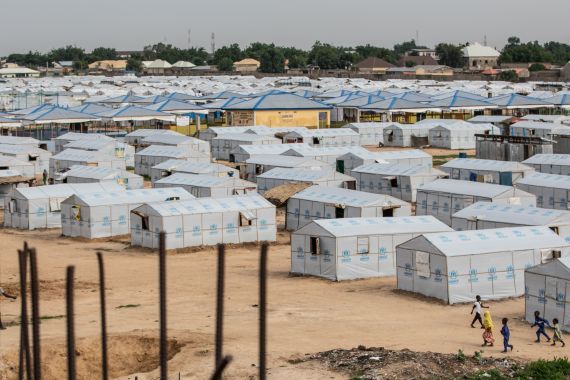 A camp for displaced people in northeast Nigeria