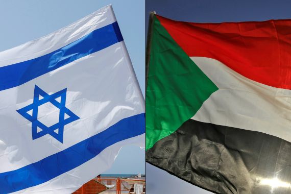 Sudan and Israel flags