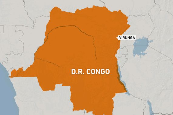 DR Congo map showing Virunga