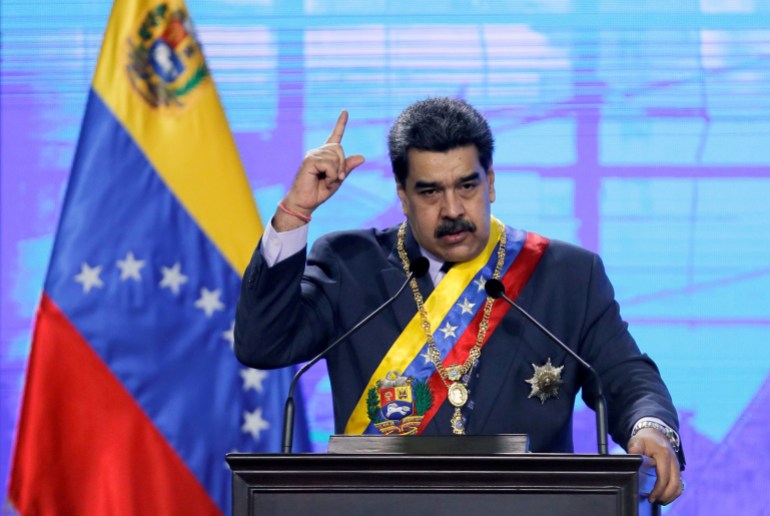 Venezuela's President Nicolas Maduro speaks during a ceremony in Caracas
