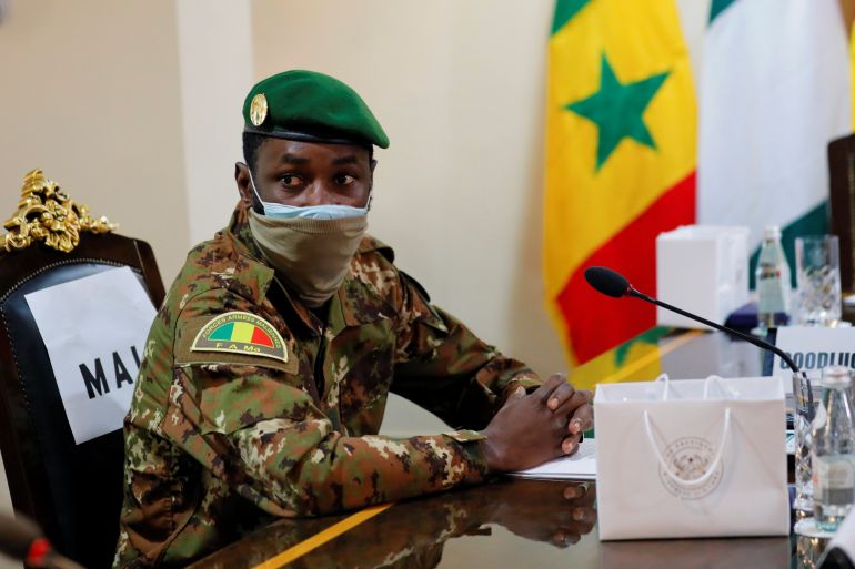 Colonel Assimi Goita, leader of Malian military government, attends the Economic Community of West African States (ECOWAS) consultative meeting in Accra, Ghana September 15, 2020. [Francis Kokoroko/Reuters]