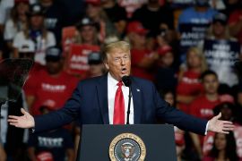President Donald Trump speaks during a campaign rally in Tulsa, Oklahoma in June 2020 [File: Sue Ogrocki/AP Photo]