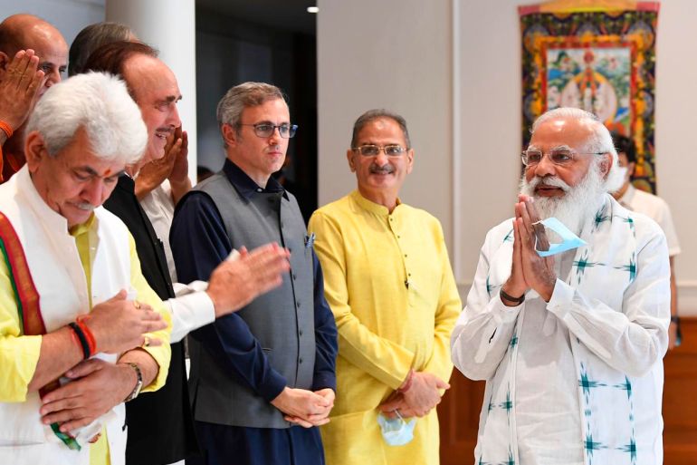 Modi with Kashmir leaders