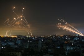 The Israeli Iron Dome missile defence system intercepts rockets fired by the Hamas movement towards southern Israel from Gaza on May 14, 2021 [File: AFP/Anas Baba]