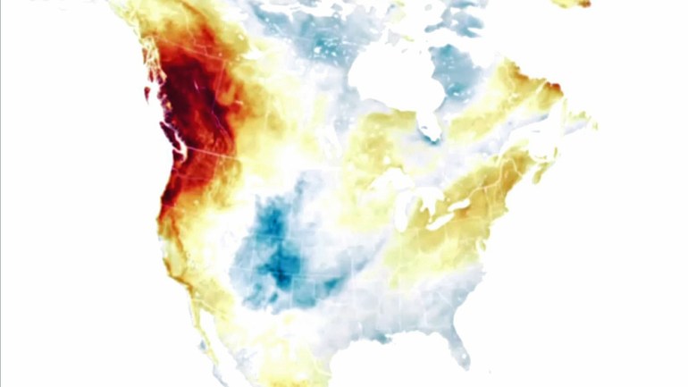 Heat map of Canada, which is sweltering in a historic heat wave
