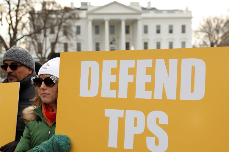 protest to defend TPS outside White House
