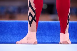 Germany&#39;s women gymnastics team wore unitards during the Olympic Games in Tokyo [File: Lindsey Wasson/Reuters]