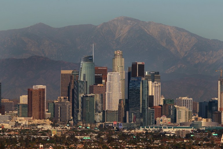 The Los Angeles site skyline.