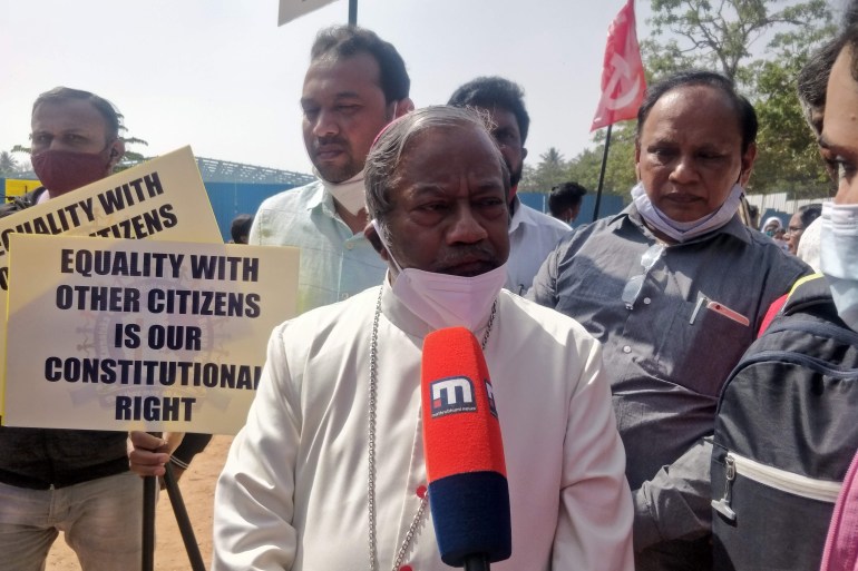 Protesti against anti-conversion bill in Bengaluru, India