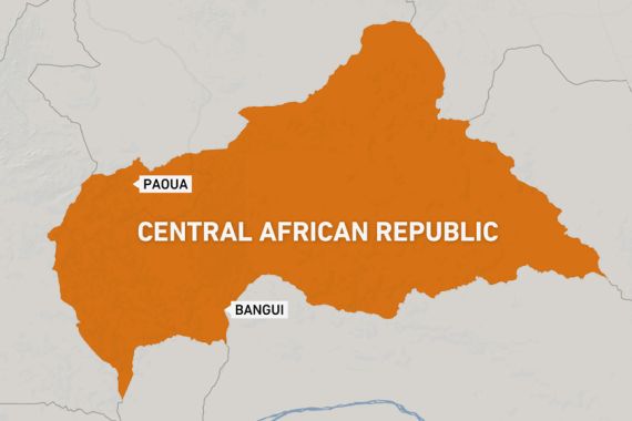 CAR map showing Bangui