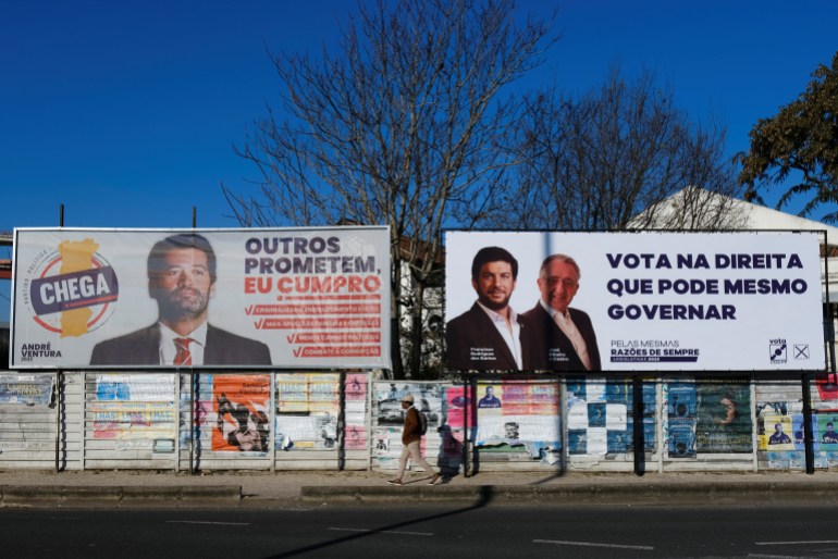 Election billboards in Portugal