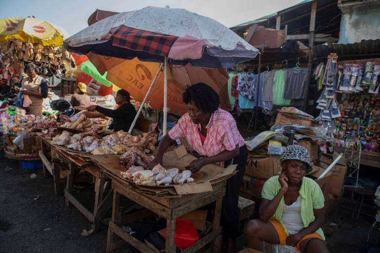Street vendor in Port-au-Prince