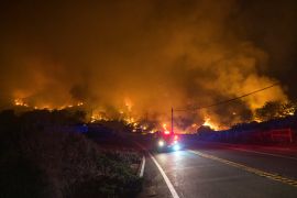 The Colorado Fire burns along Highway 1 near Big Sur