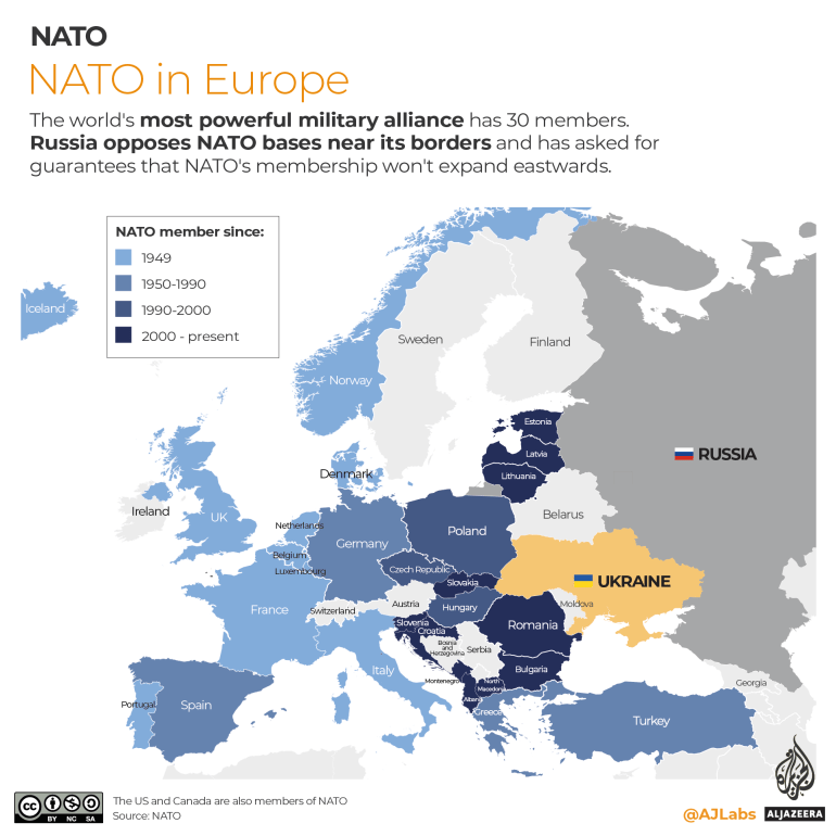 INTERACTIVE- NATO members in Europe expand eastwards