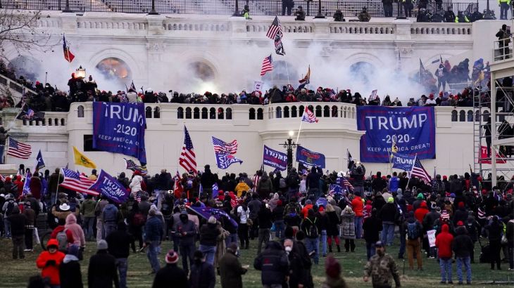 Rioters at the US Capitol on January 6, 2021