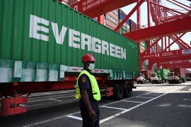 Authorities transport containers of garbage to be returned to Britain