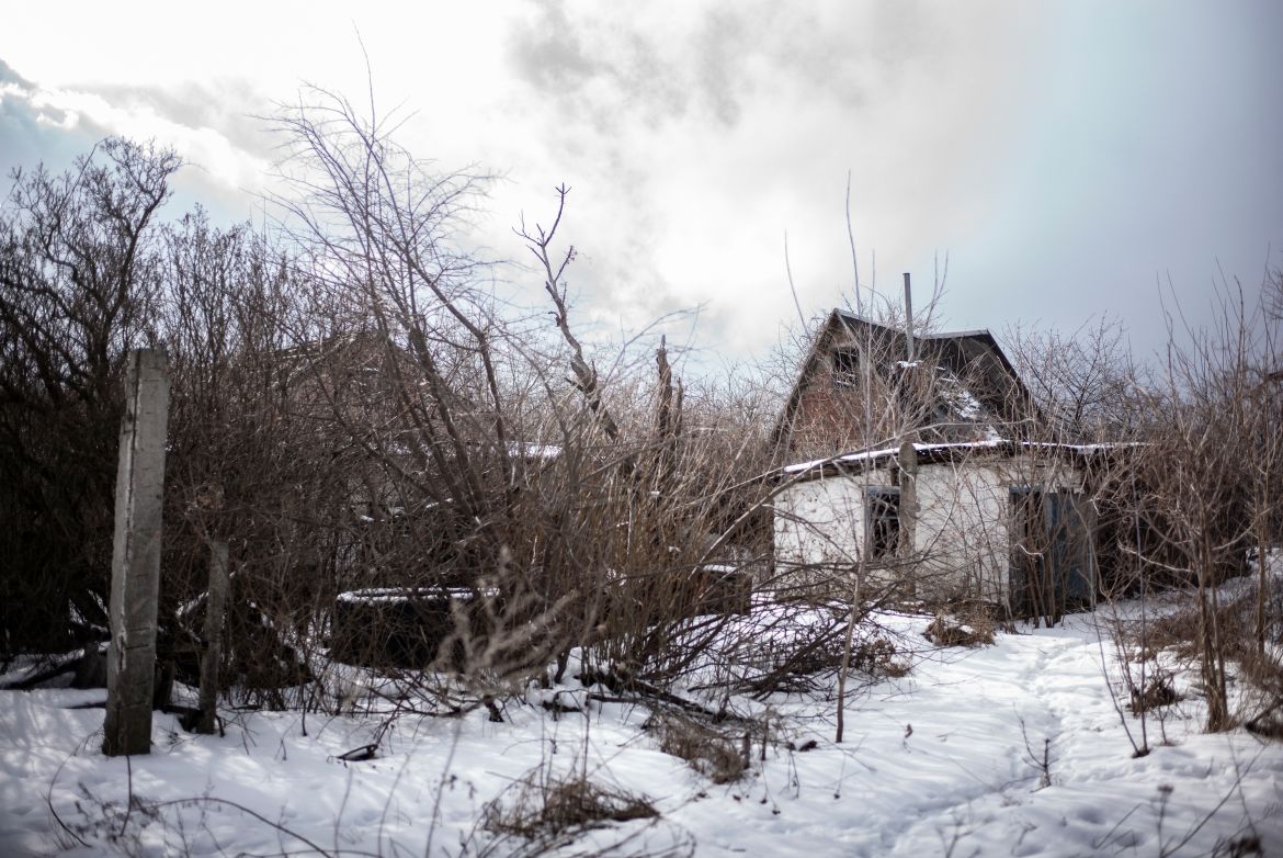 Nevelske is a destroyed village on the Ukrainian front line near Donetsk.