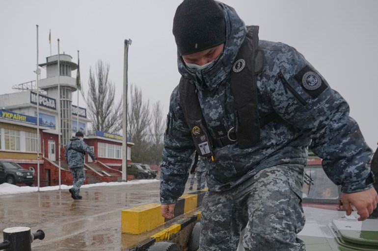 Ukrainian marine border guard