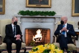 German Chancellor Olaf Scholz held in-person talks with US President Joe Biden