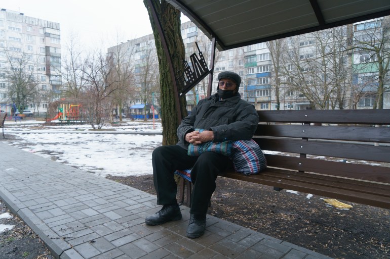Volodymyr Guzhviy, 77 lives in Shidnyi microdistric, Mariupol, Ukraine