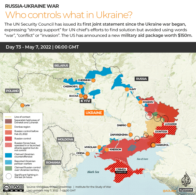 INTERACTIVE Russia Ukraine War Who controls what Day 73