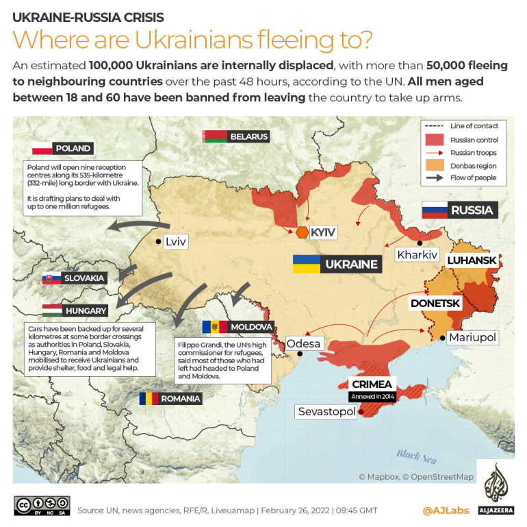 INTERACTIVE- Where are Ukrainians fleeing to - refugees