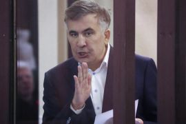 Saakashvili speaks during his court hearing